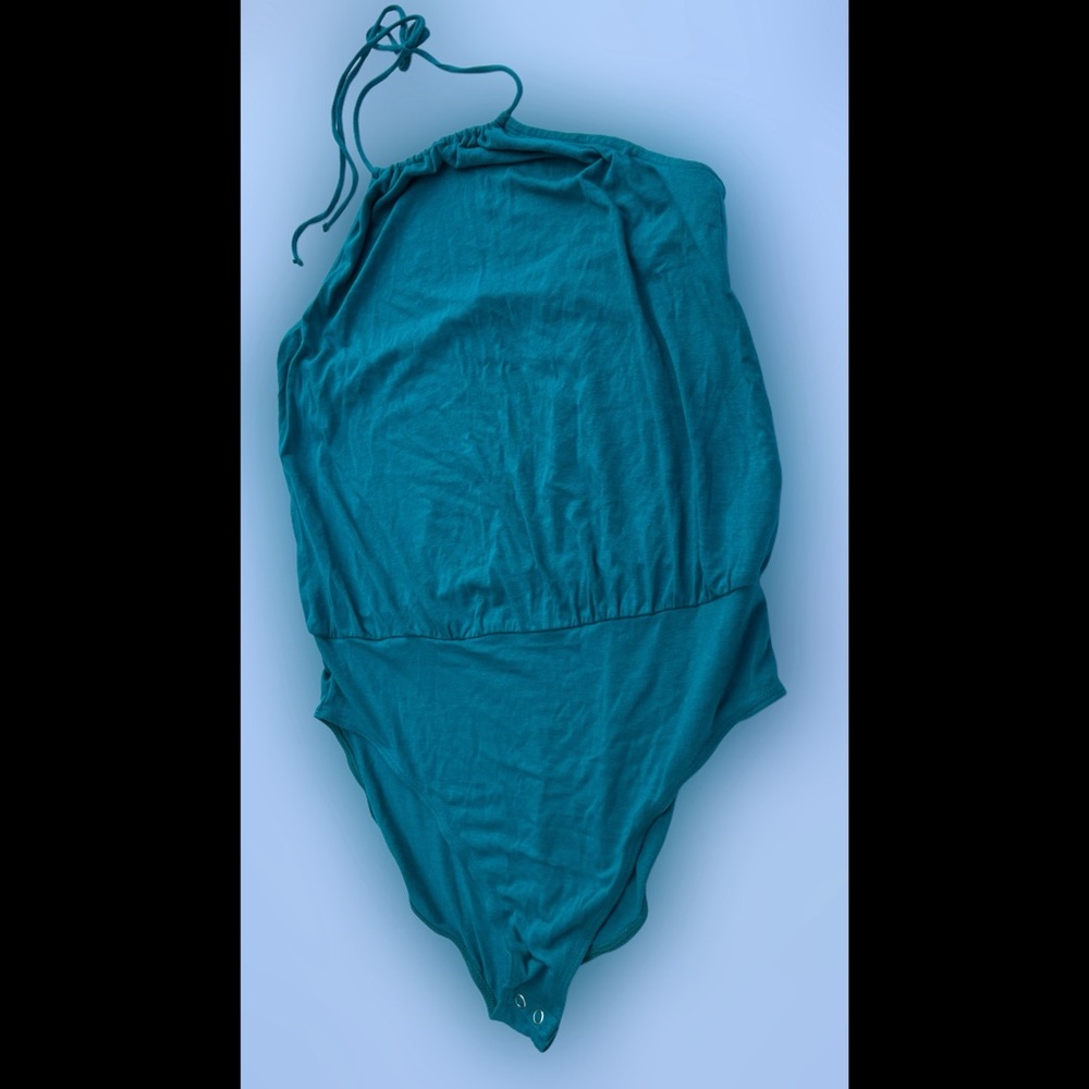Teal Tie Bodysuit - Picture 9 of 13